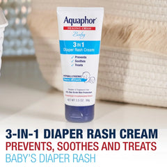 Aquaphor Baby 3-in-1 Diaper Rash Relief Cream - 3.5oz