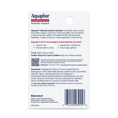 Aquaphor Lip Repair Stick For Immediate Relief - Aloe Vera - 0.17oz: Moisturizing, Soothing, Contains Shea Butter, Dye-Free