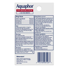 Aquaphor Lip Balm Repair Stick for Chapped Lips - SPF30 - 2pk/.34oz: Nourishing, Clear, Balm, Travel Size