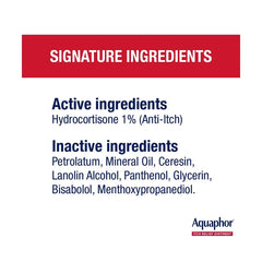 Aquaphor Itch Relief Ointment Maximum Strength Anti Itch Skin Protectant Ointment 2 oz