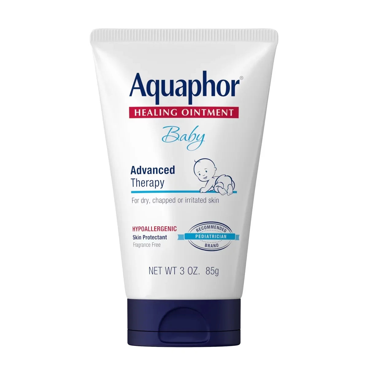 Aquaphor Baby Healing Ointment - Advanced Therapy to Help Heal Diaper Rash and Chapped Skin - 3oz. Tube